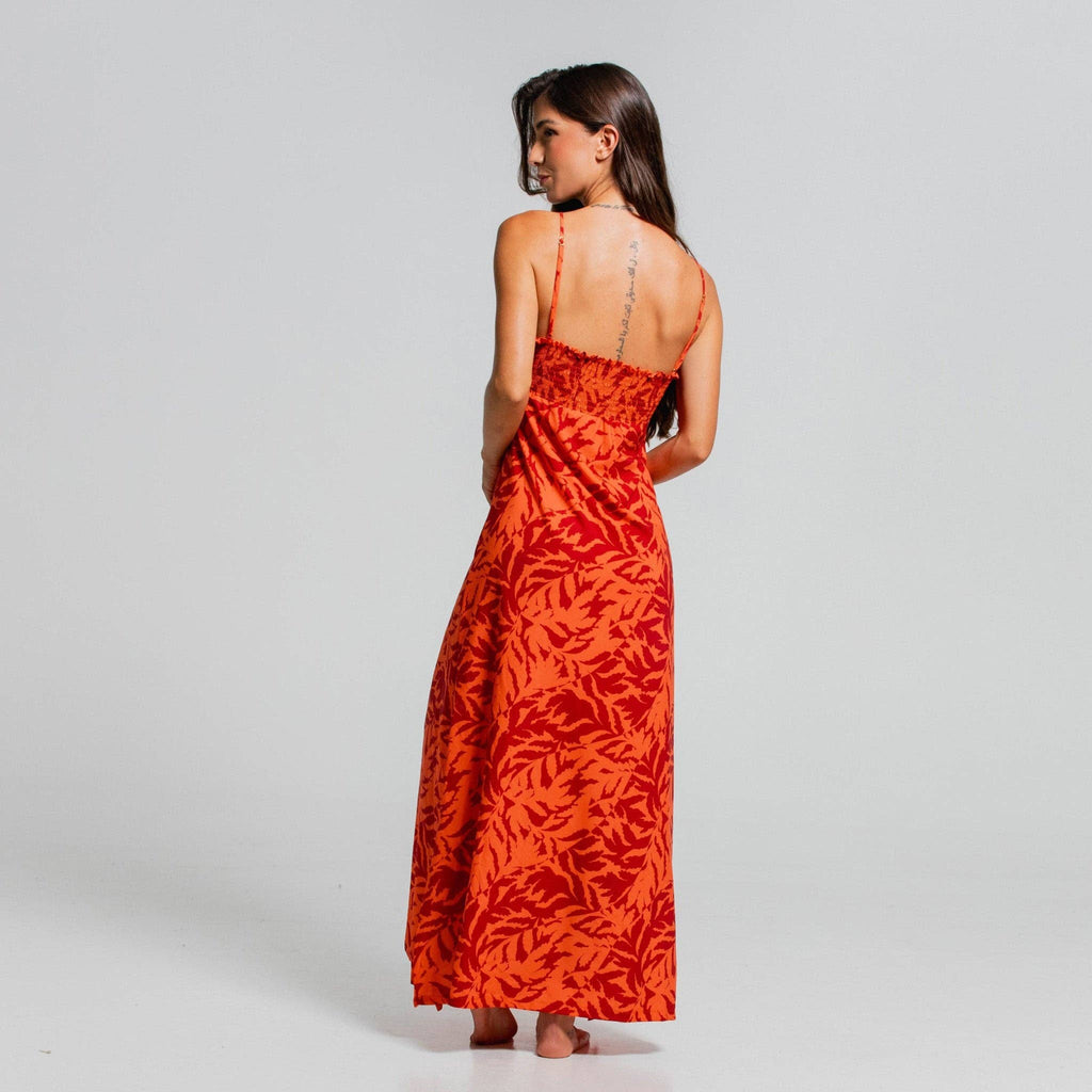 LEAVES OF THE SUN MAXI DRESS