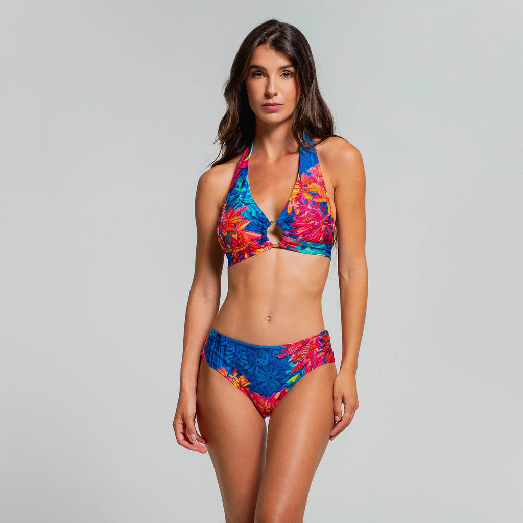 SUNSET FIESTA HALTER BRA TOP