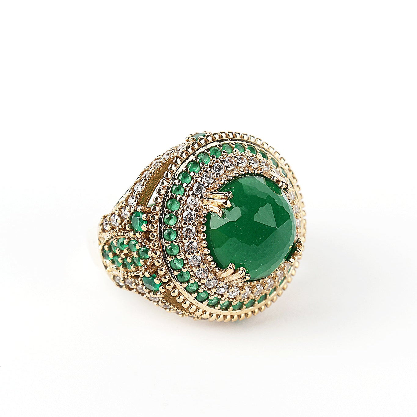 Topkapi Palace Gemstone Jewelry Set – Ring, Earrings & Pendant