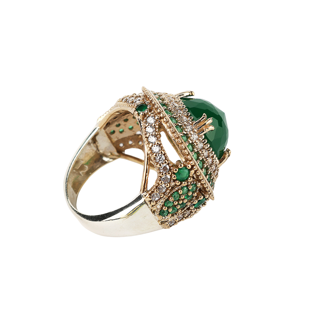Topkapi Palace Gemstone Jewelry Set – Ring, Earrings & Pendant