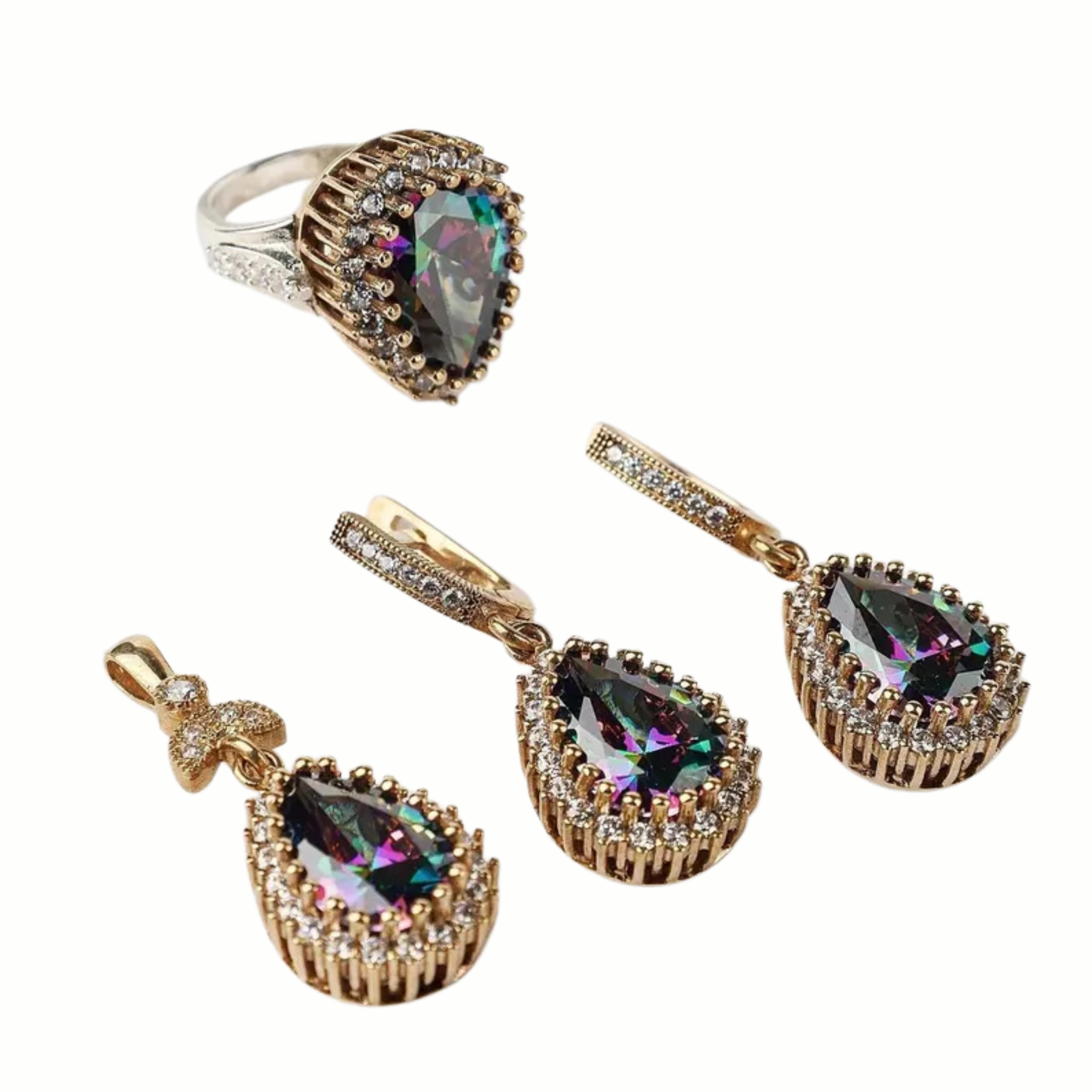 Mahidevran Jewelry Set – Ring, Earrings & Pendant