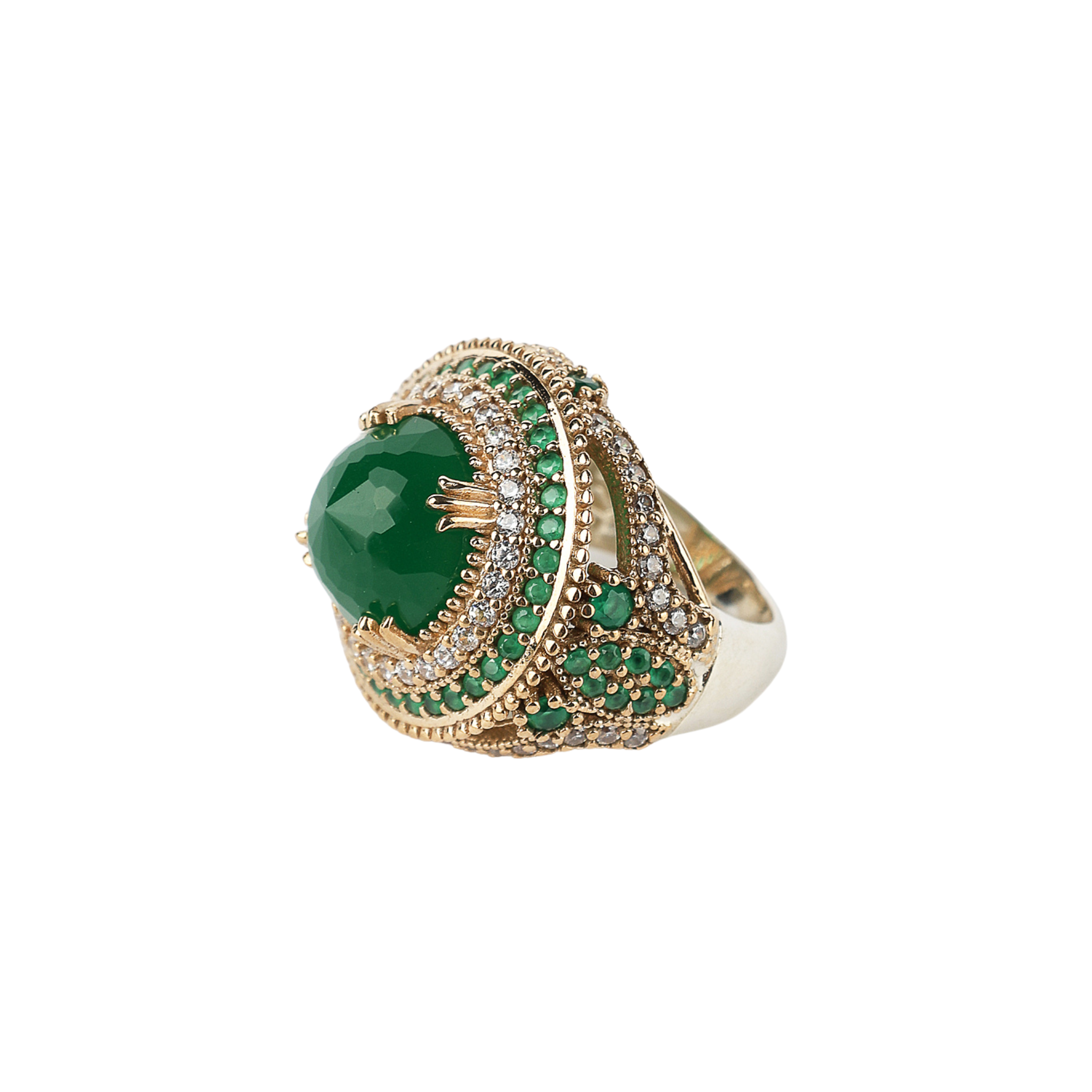 Topkapi Palace Gemstone Jewelry Set – Ring, Earrings & Pendant