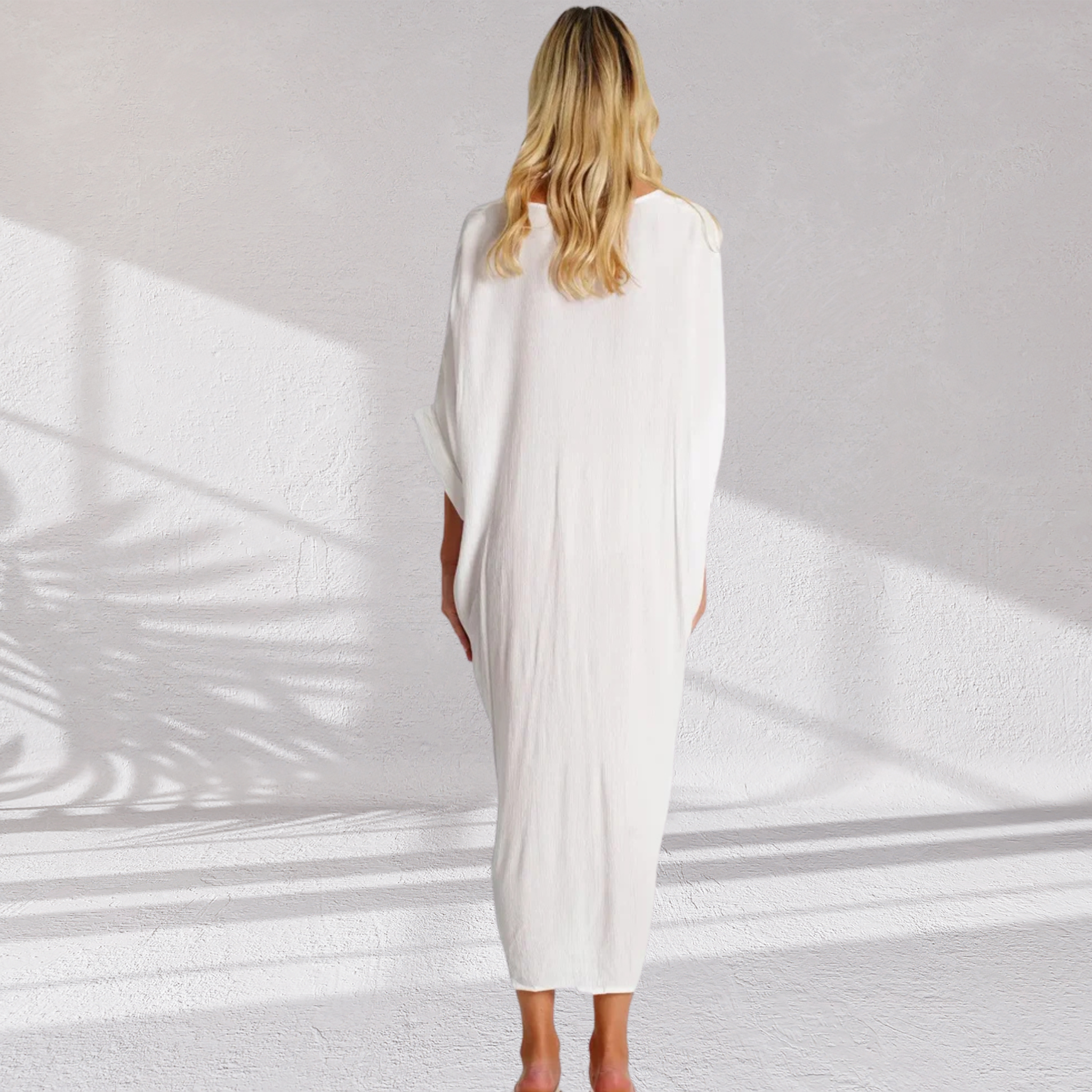 Sandy Shores Coastal Luxe Kaftan Cover-Up