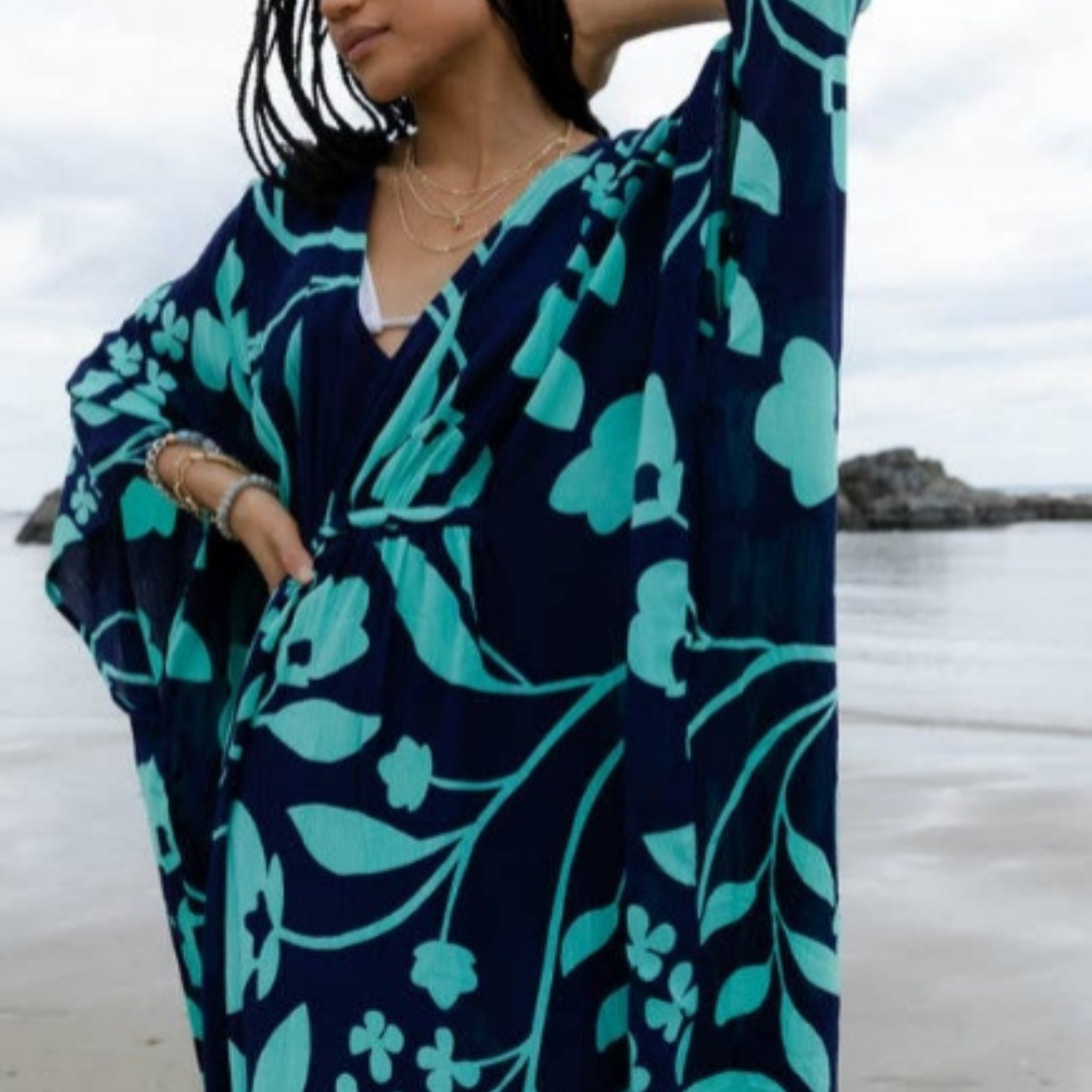 Sunburst Riviera Floral Kaftan
