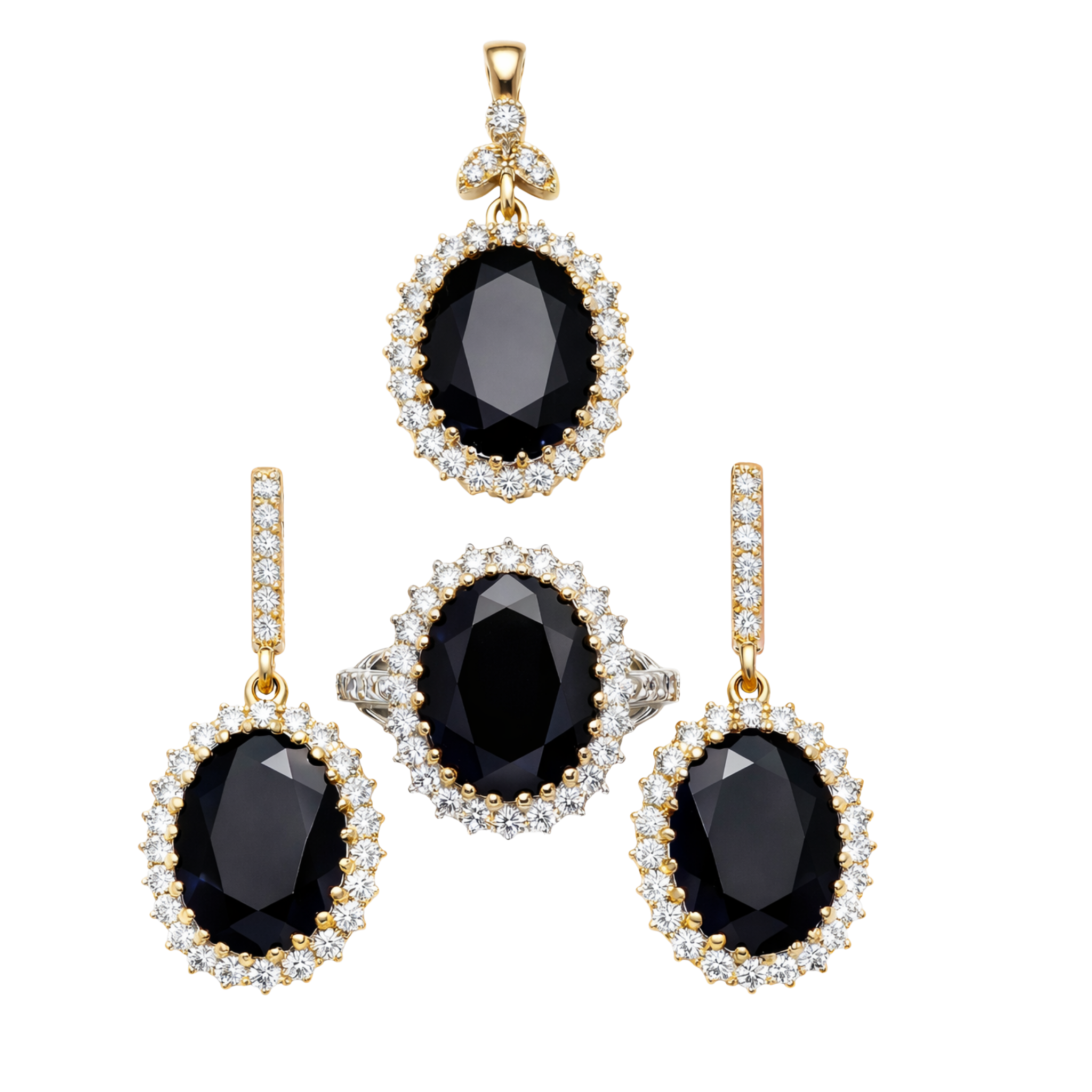 Ottoman Princess Gemstone Jewelry Set – Ring, Earrings & Pendant