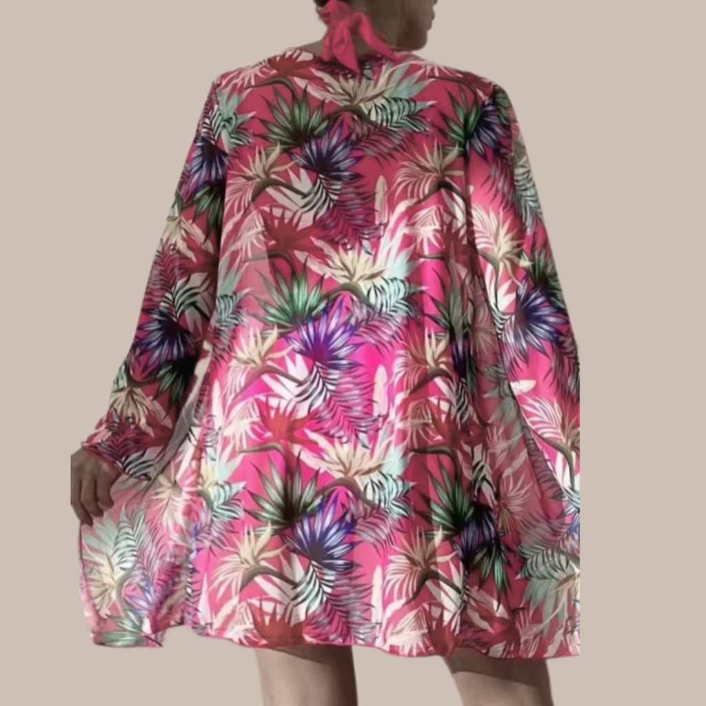 Tropical Breeze Luxury 3-Piece Bikini Set with Kimono Cover-Up