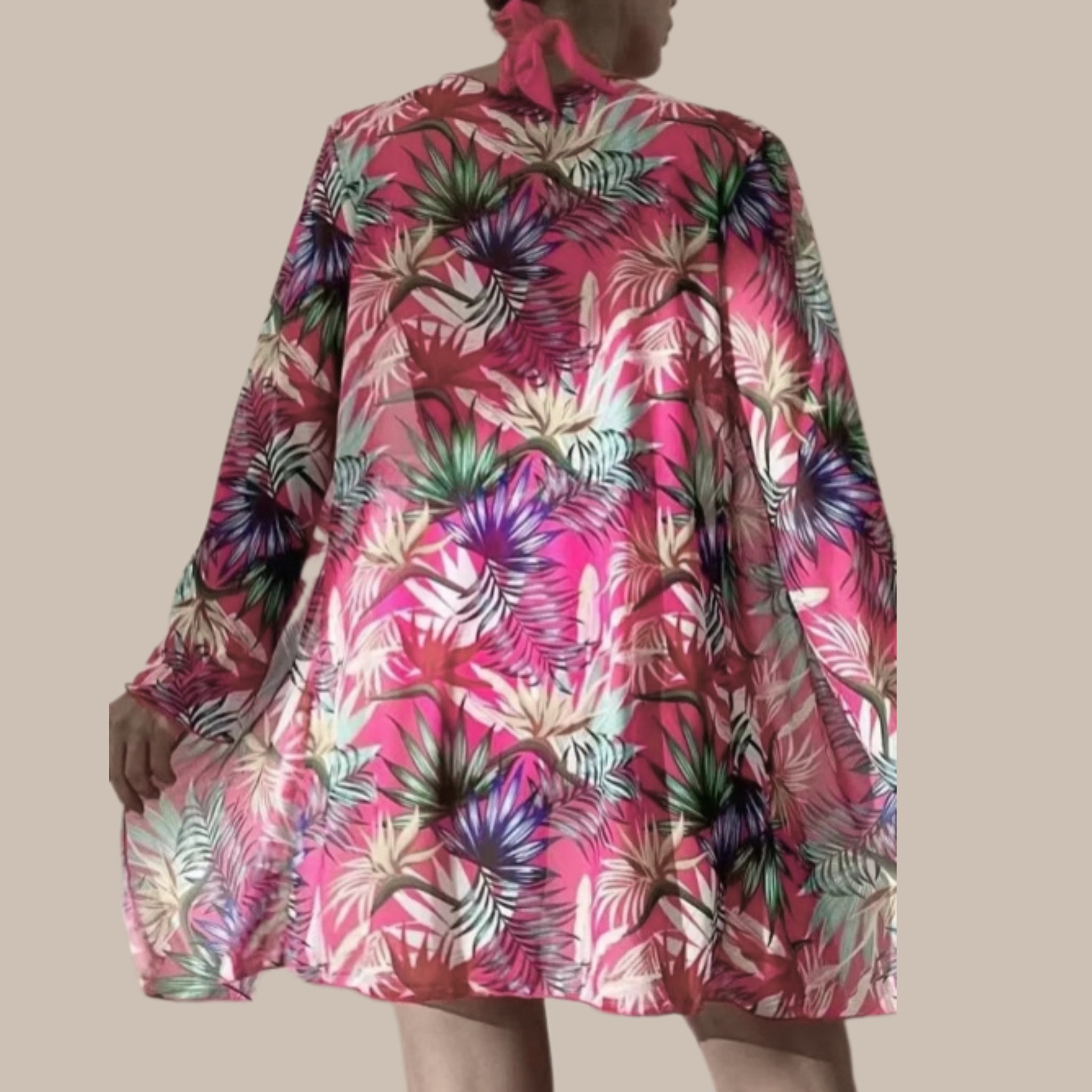 Tropical Breeze Luxury 3-Piece Bikini Set with Kimono Cover-Up